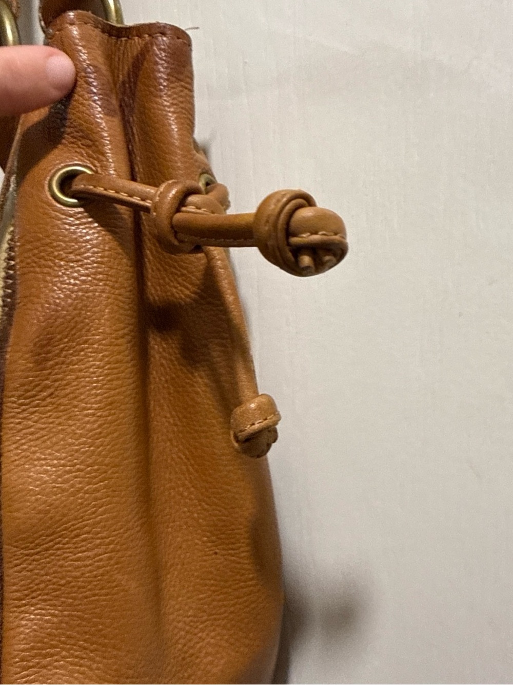 Fossil vintage Tan and Brown Striped Leather Shoulder Bag - Picture 5 of 15